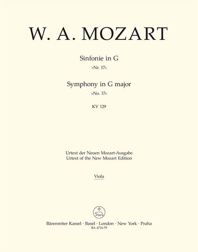 Mozart: Symphony no. 17 G major K. 129