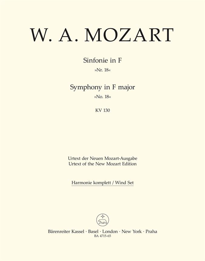 Mozart: Symphony no. 18 F major K. 130