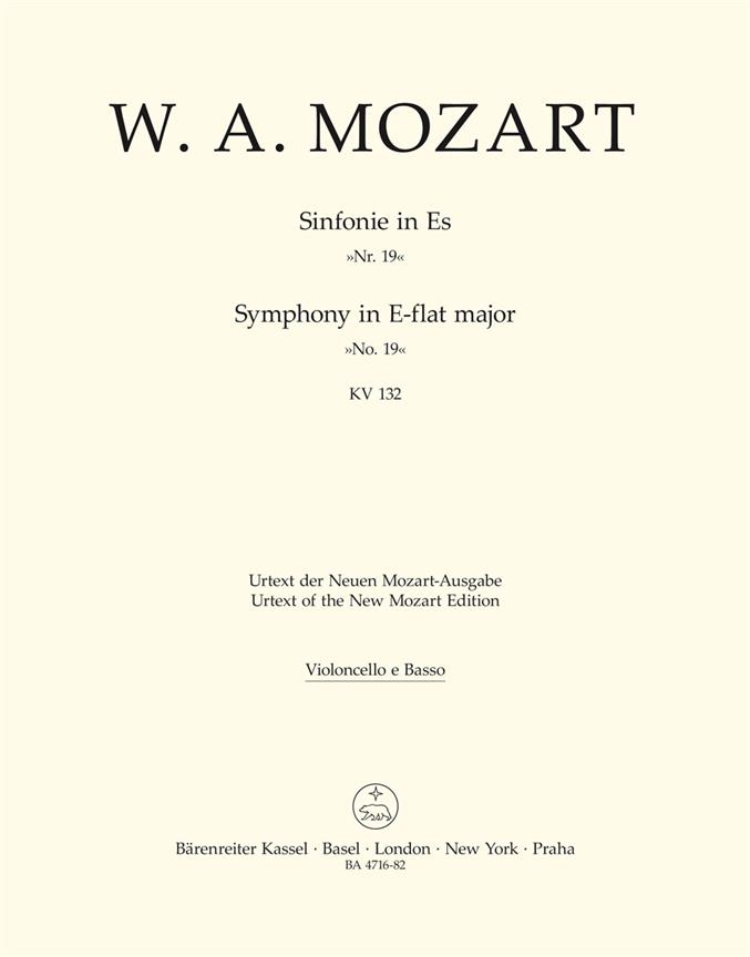 Mozart: Symphony no. 19 E-flat major K. 132
