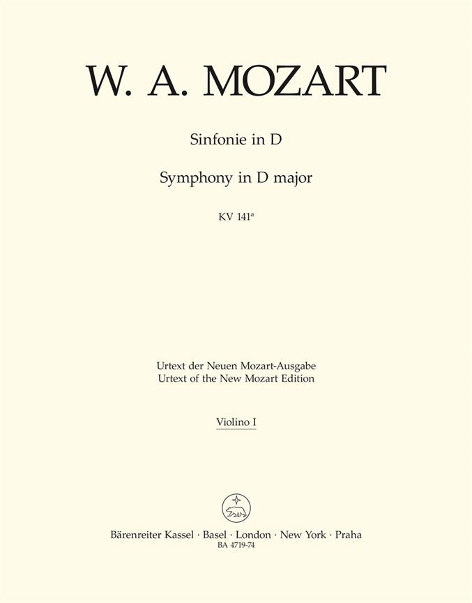 Mozart: Symphony D major K. 141a(161)