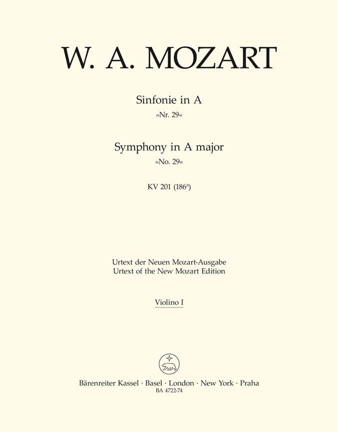 Mozart: Symphony no. 29 A major K. 201(186a)