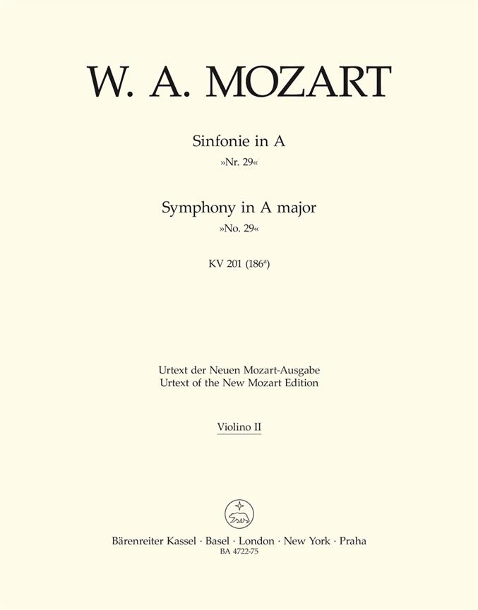 Mozart: Symphony no. 29 A major K. 201(186a)