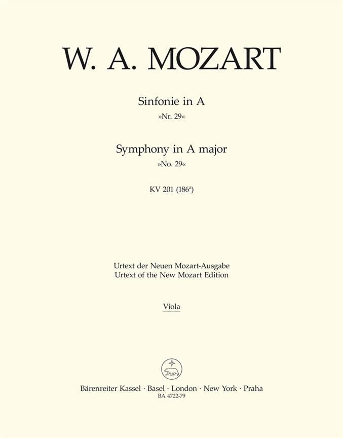 Mozart: Symphony no. 29 A major K. 201(186a)
