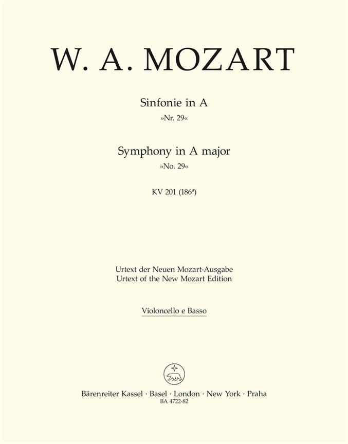 Mozart: Symphony no. 29 A major K. 201(186a)