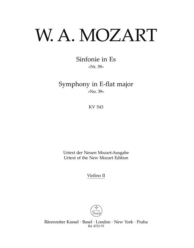 Mozart: Symphony no. 39 E-flat major K. 543