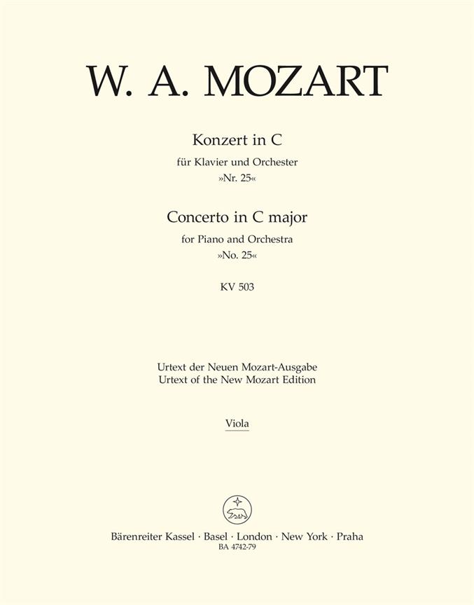 Mozart: Konzert für Klavier und Orchester Nr. 25 C-Dur KV 503