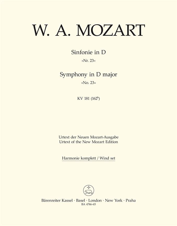 Mozart: Symphony no. 23 in D major K. 181 (162b)