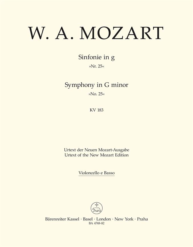 Mozart: Symphony no. 25 in G minor K. 183 (K.6: 173 dB)