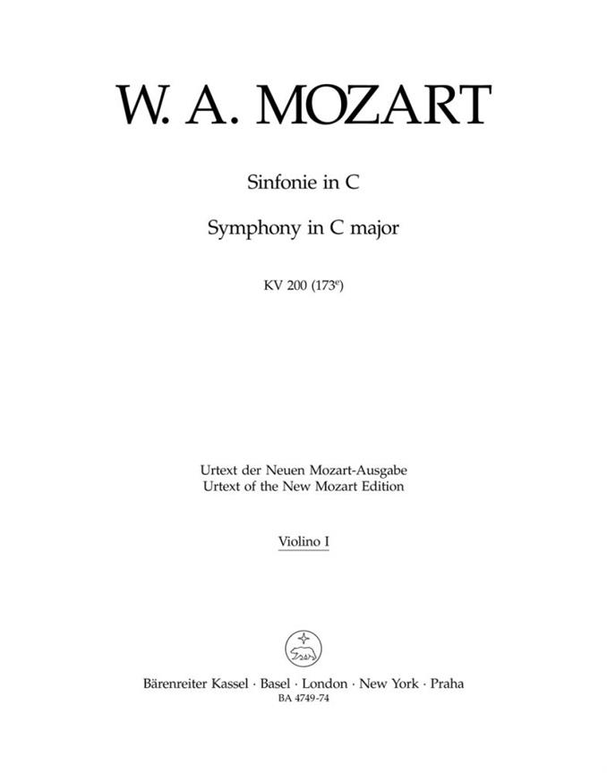 Mozart: Sinfonie Nr. 28 C-Dur KV 200 (173e)