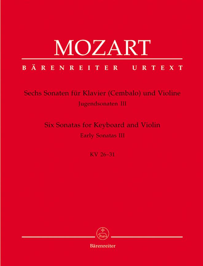 Mozart: Sechs Sonaten für Klavier (Cembalo) und Violine KV 26-31