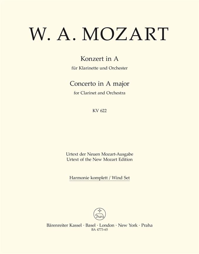 Mozart: Concerto in A major for Clarinet and Orchestra A major KV 622