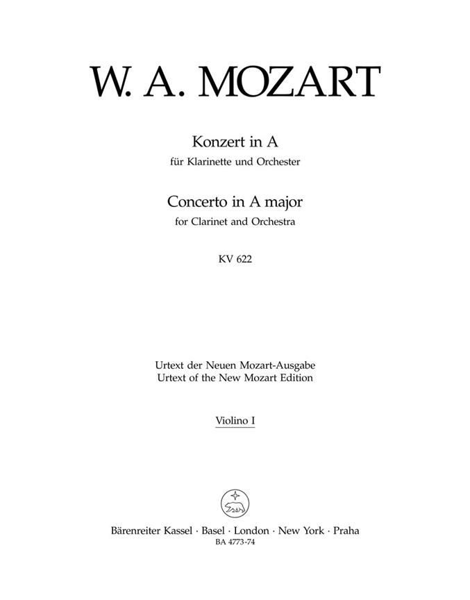 Mozart: Concerto in A major for Clarinet and Orchestra A major KV 622