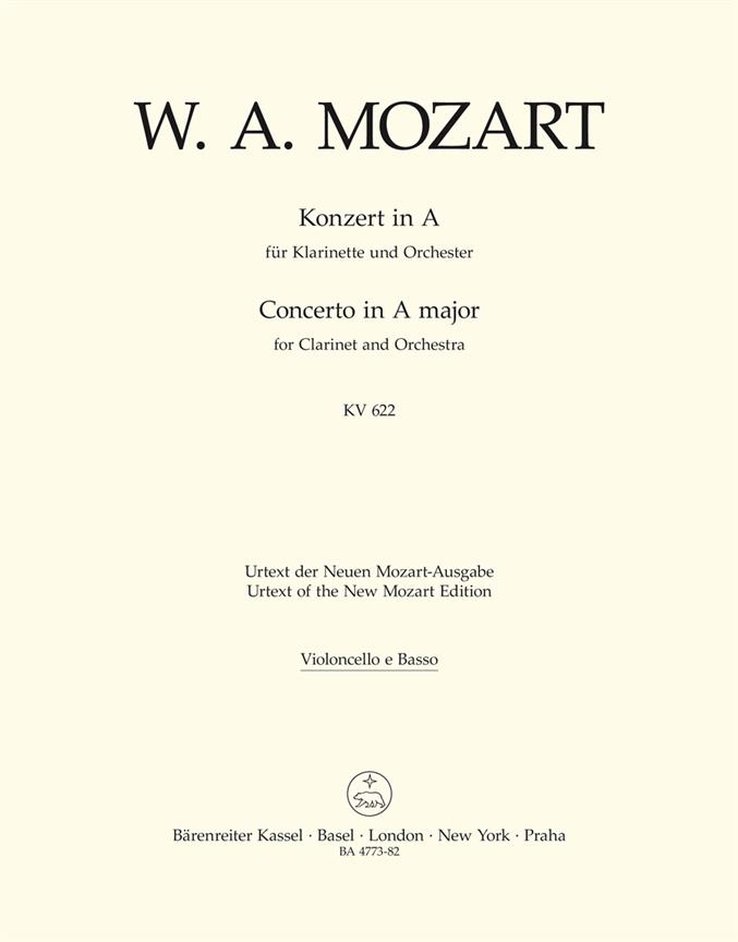 Mozart: Concerto in A major for Clarinet and Orchestra A major KV 622