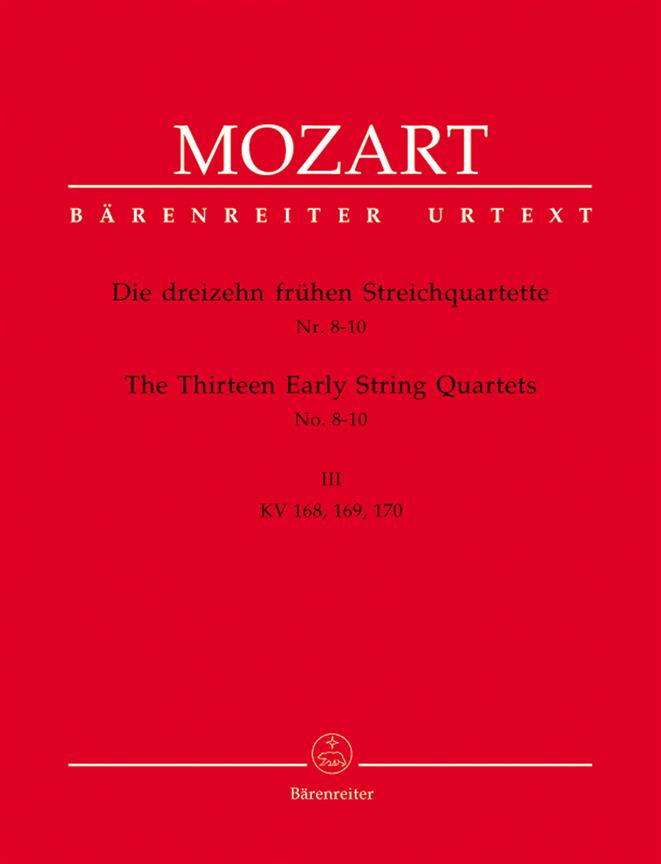 Mozart: 13 fruhe Streichquartette nr. 8-10 Volume 3