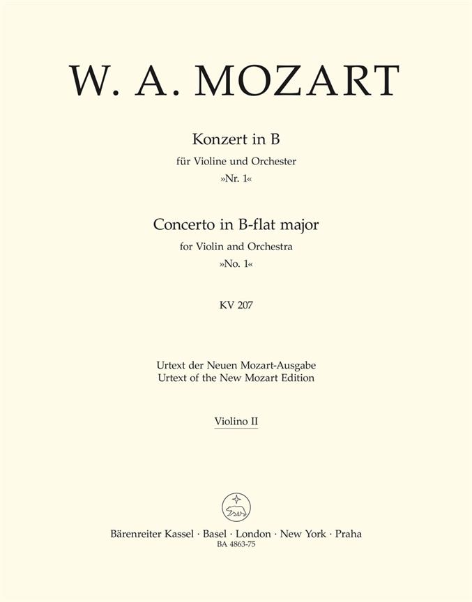 Mozart: Violinkonzert 1 in B-Flat Major KV 207 (Viool 2)