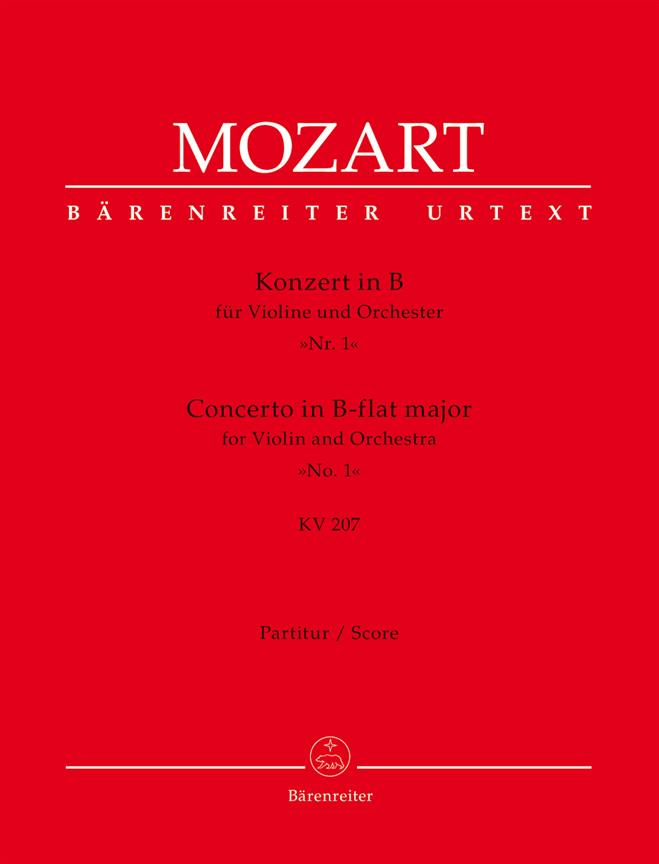 Mozart: Violinkonzert 1 in B-Flat Major KV 207 (Partituur)