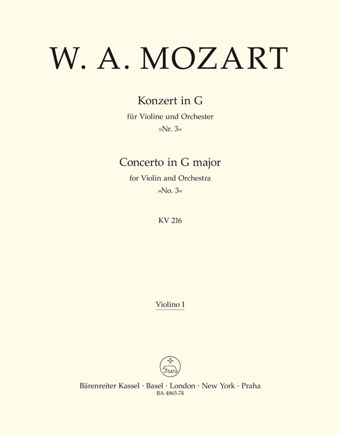 Mozart: Violinkonzert in G-Dur KV 216 (Viool 1)