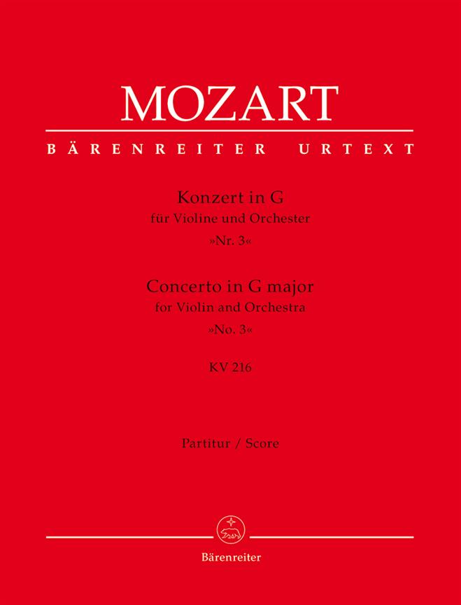 Mozart: Violinkonzert in G-Dur KV 216 (Partituur)