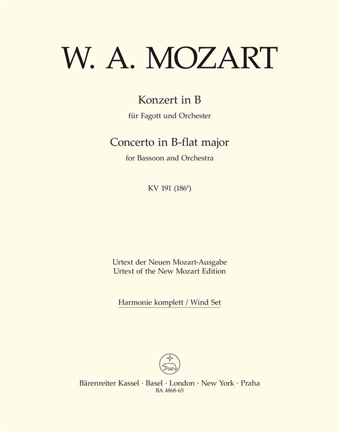 Mozart: Konzert für Fagott und Orchester B-Dur KV 191 (186e)