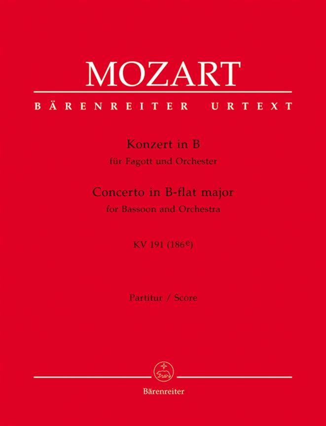 Mozart: Konzert für Fagott und Orchester B-Dur KV 191 (186e)