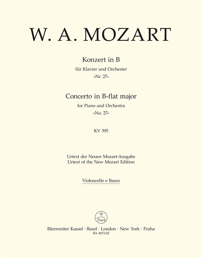 Mozart: Concerto for Piano and Orchestra no. 27 in B-flat major K. 595