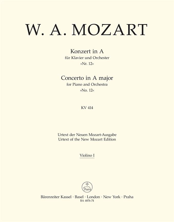 Mozart: Concerto for Piano and Orchestra no. 12 in A major K. 414