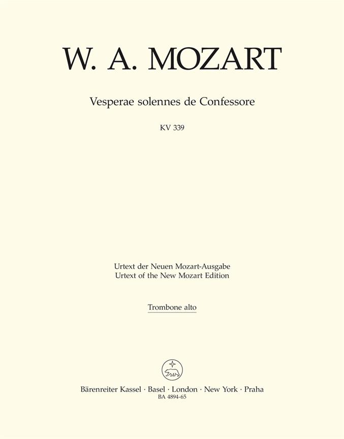 Mozart: Vesperae solennes de Confessore K. 339