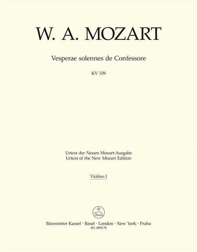 Mozart: Vesperae solennes de Confessore K. 339