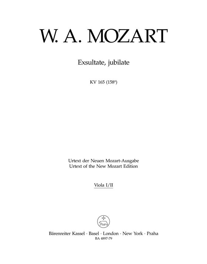 Mozart: Exsultate, jubilate K. 165 (158a)