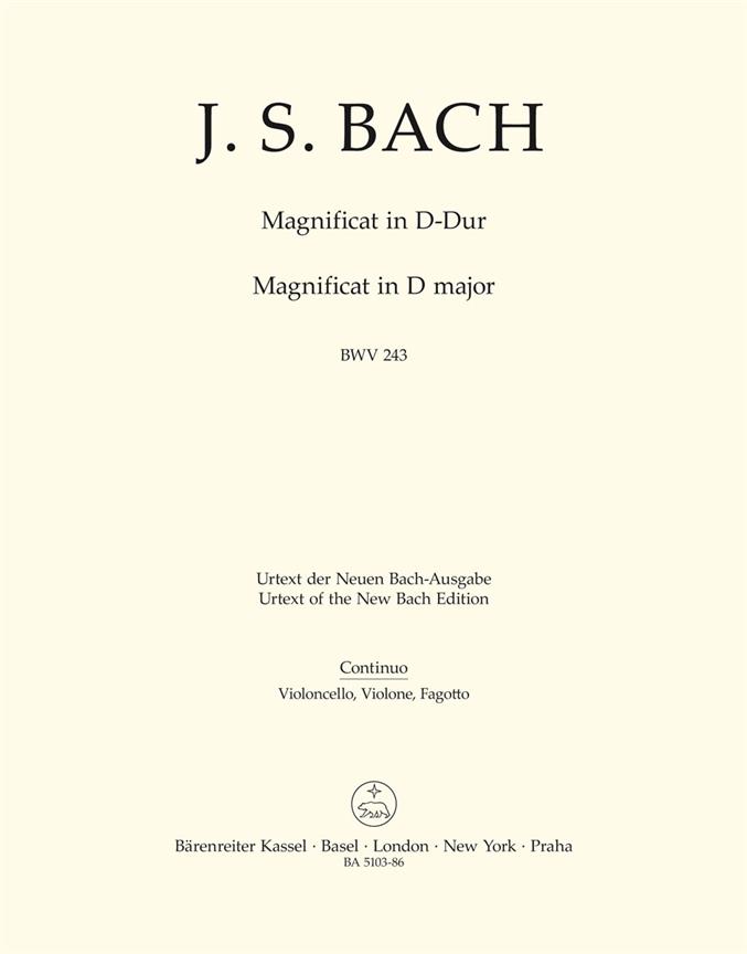 Bach: Magnificat D major BWV 243 (Basso-Continuo)