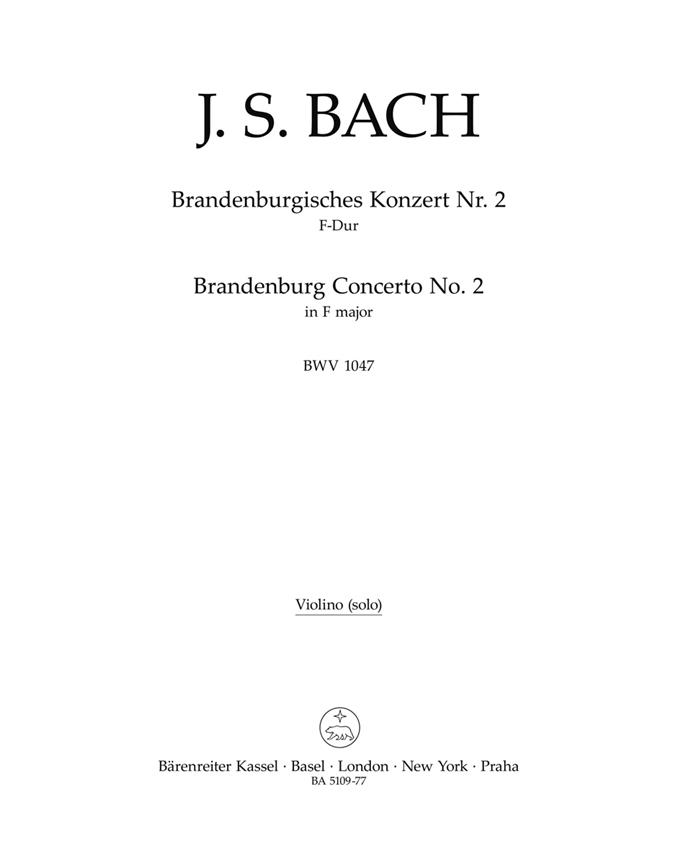 Bach: Brandenburg Concerto No. 2 F major BWV 1047 (Viool)