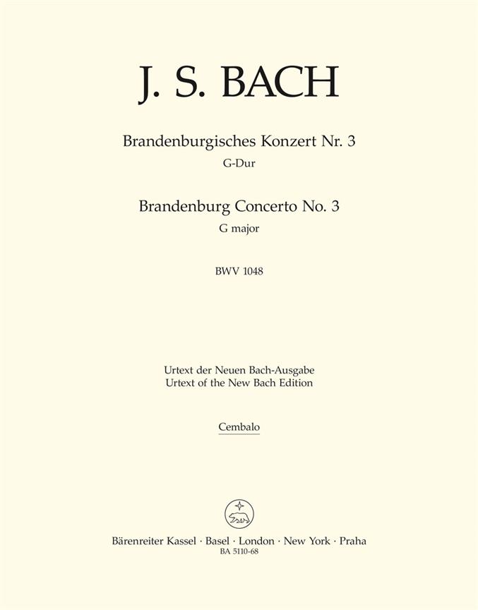 Bach: Brandenburg Concerto no. 3 G major BWV 1048 (Klavecimbel)