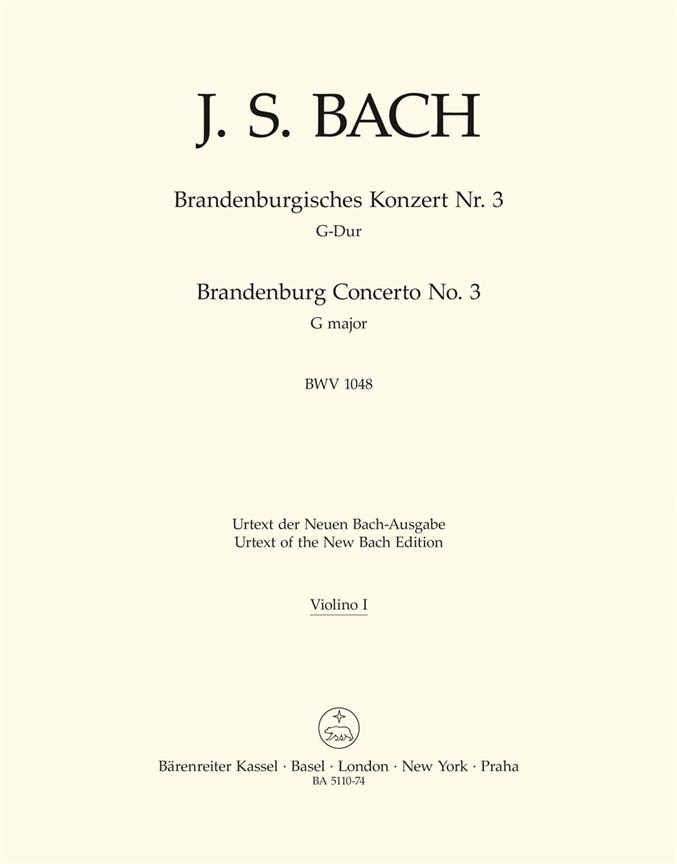 Bach: Brandenburg Concerto no. 3 G major BWV 1048 (Viool 1)