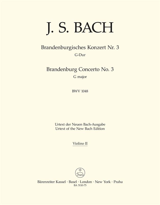 Bach: Brandenburg Concerto no. 3 G major BWV 1048 (Viool 2)