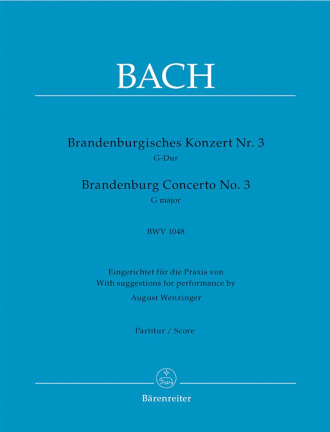 Bach: Brandenburg Concerto no. 3 G major BWV 1048  (Partituur)