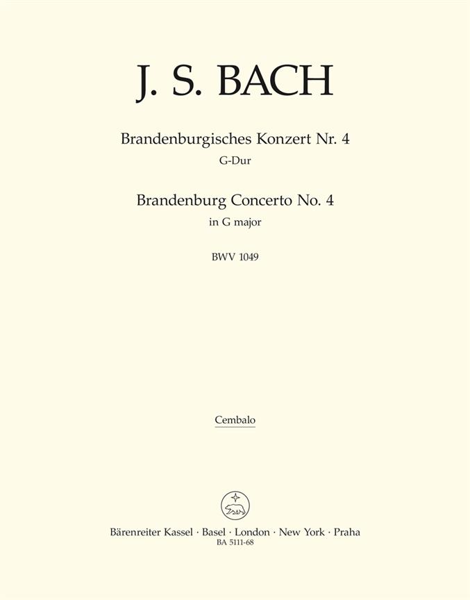 Bach: Brandenburg Concerto no. 4 G major BWV 1049 (Klavecimbel)