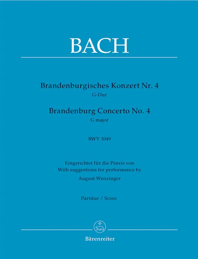 Bach: Brandenburg Concerto no. 4 G major BWV 1049  (Partituur)