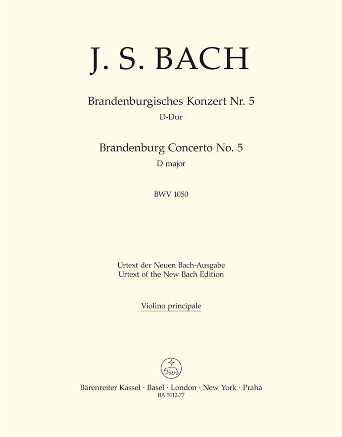 Bach: Brandenburg Concerto No. 5 BWV 1050 (Viool)