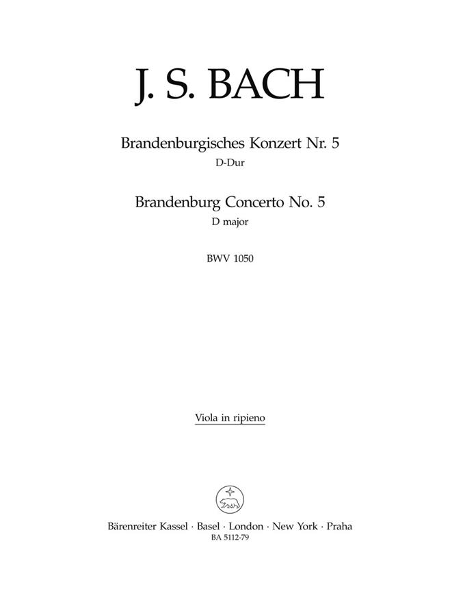 Bach: Brandenburg Concerto No. 5 BWV 1050 (Cello)