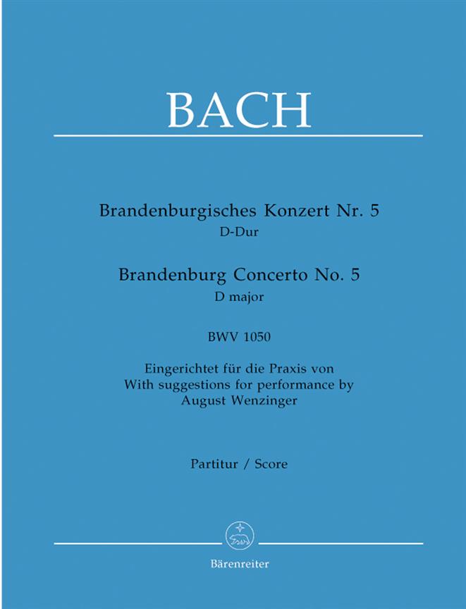 Bach: Brandenburg Concerto No. 5 BWV 1050 (Paritituur)