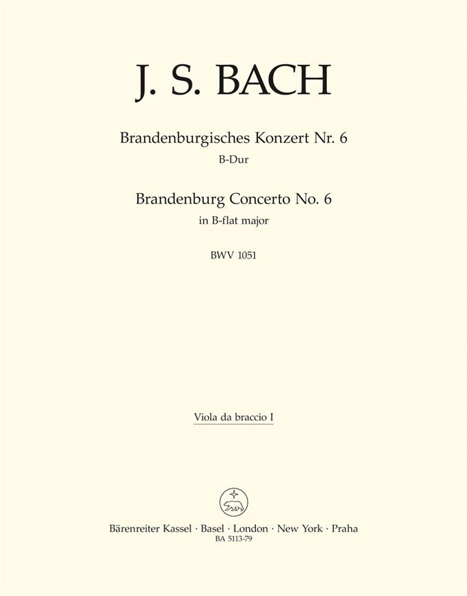 Bach: Brandenburg Concerto No. 6 B-flat major BWV 1051 (Altviool 1)