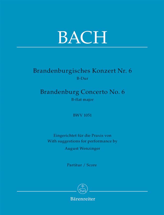 Bach: Brandenburg Concerto No. 6 B-flat major BWV 1051 (Partituur)