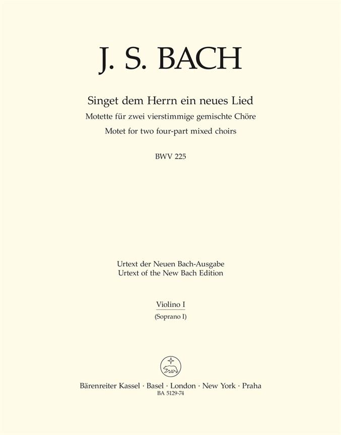 Bach: Singet dem Herrn ein neues Lied B-flat major BWV 225 (Viool 1)