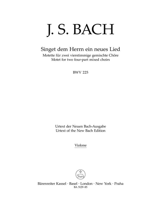 Bach: Singet dem Herrn ein neues Lied B-flat major BWV 225 (Kontrabas)