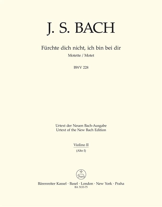Bach: Fürchte dich nicht, ich bin bei dir A major BWV 228 (Viool 2)