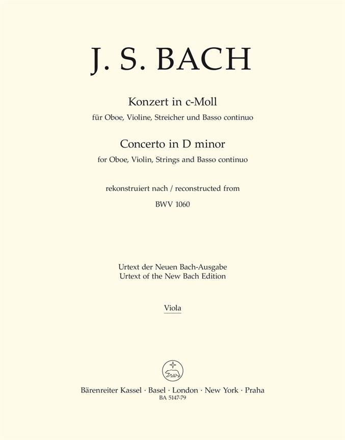 Bach: Konzert fuer Oboe, Violine, Streicher und Basso continuo - Concerto for Oboe, Violin, Strings and Basso continuo