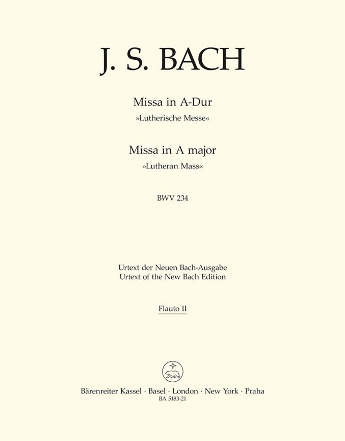 Bach: Mass A major BWV 234 Lutheran Mass 2 (Fluit 2)