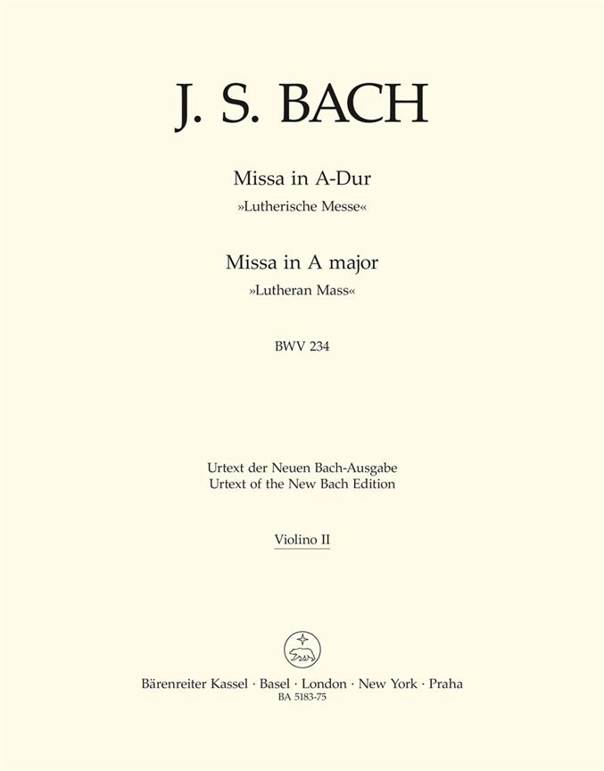 Bach: Mass in A major BWV 234 Lutheran Mass 2 (Viool 2)
