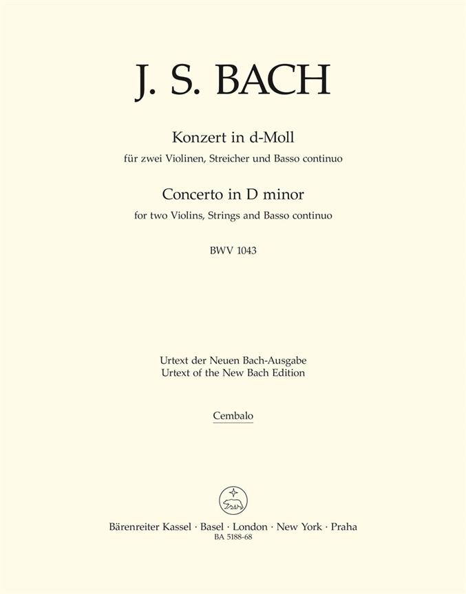 Bach: Double Concerto for two Violins, Strings and Basso continuo D minor BWV 1043