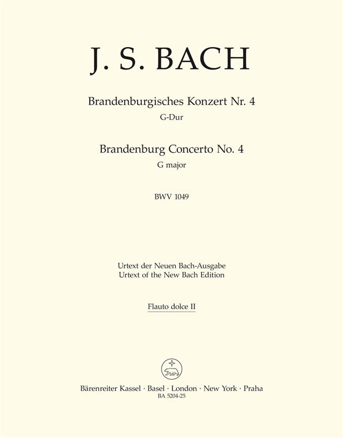 Bach: Brandenburg Concerto No. 4 G major BWV 1049